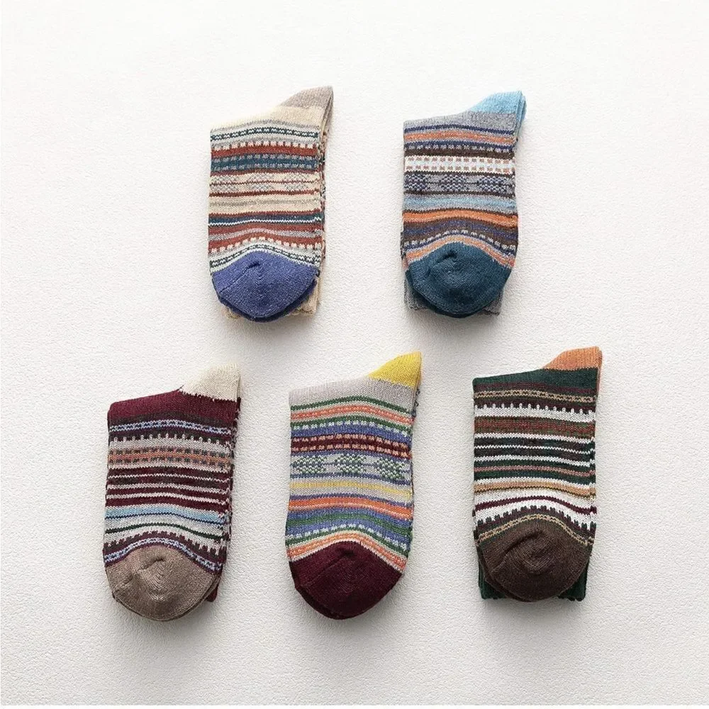 Nordic style wool winter socks